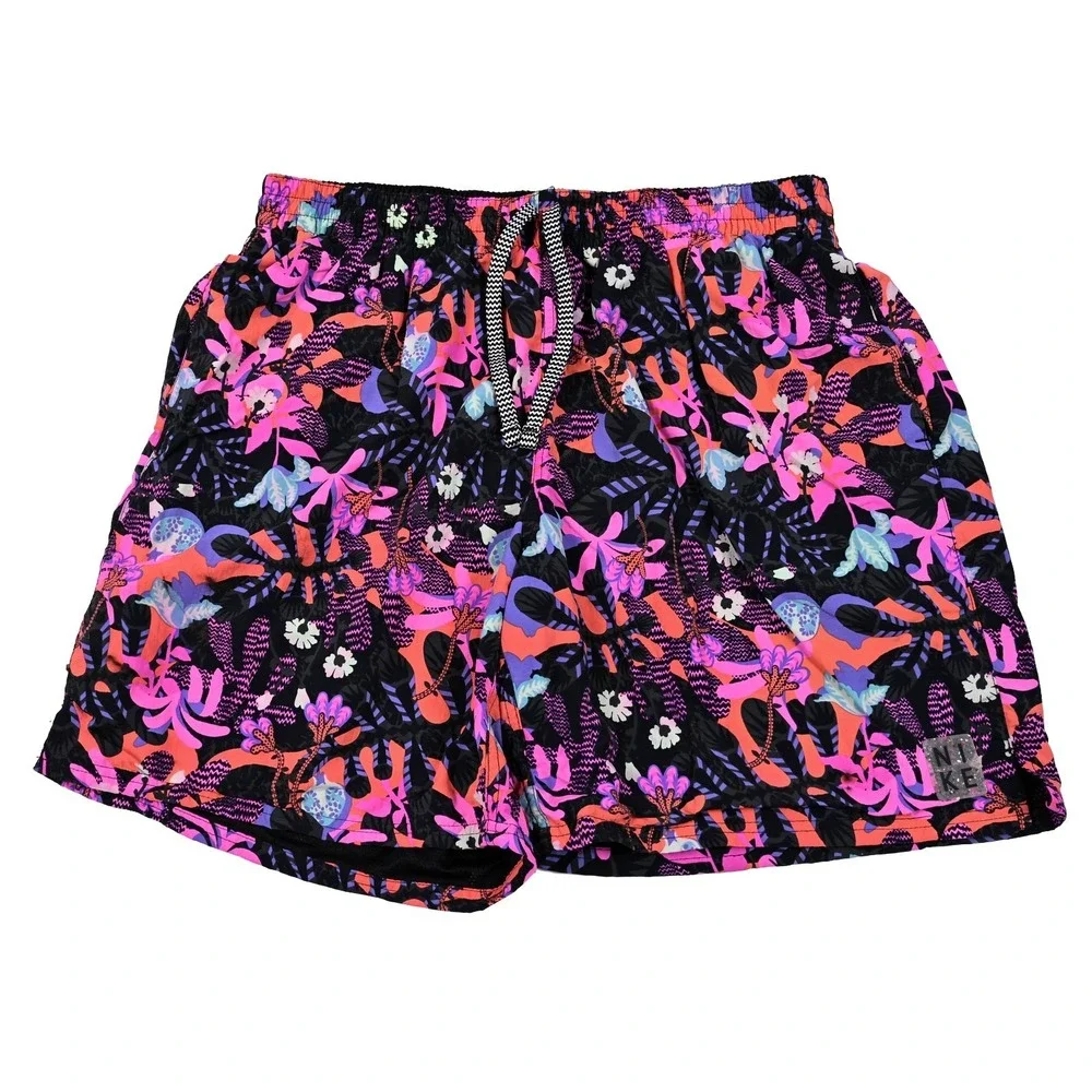 Nike Abstract Floral Swim Trunks Men's XL‎ Summer Beach Pool Lake Shorts Logo